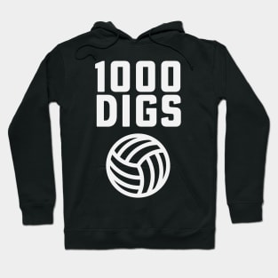 100 Digs Volleyball Coach High School Volleyball Mom Hoodie